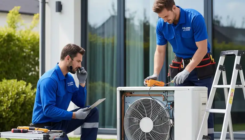 Technician performing residential AC repair in Flint, MI for Five Star Cooling
